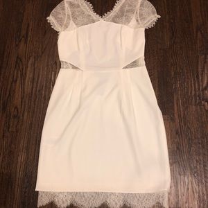 Size 10 BCBG White laced dress